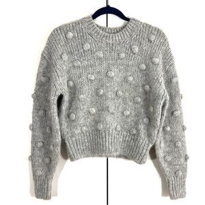 &‎ Other Stories Sweater Women’s XS alpaca Wool Gray Pom Pom Fuzzy Pullover